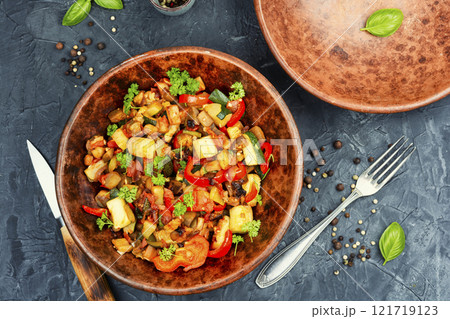 Ratatouille, vegetable dish. 121719123