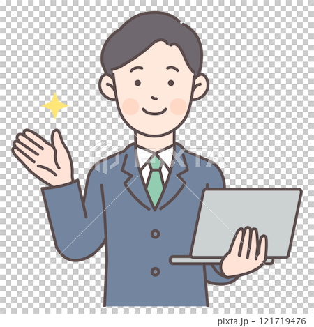 Businessman giving guidance while holding a computer 2 Businessman giving guidance while holding a computer 2 121719476