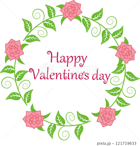 バレンタインデーのバラの飾りのフレーム 121719633