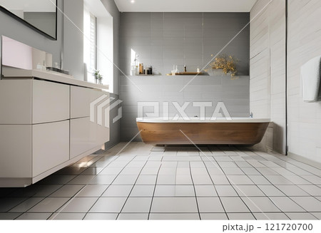 Modern spacious bathroom, clean, minimalist, functional, and stylishly designed.AI Generated Modern spacious bathroom, clean, minimalist, functional, and stylishly designed.AI Generated 121720700