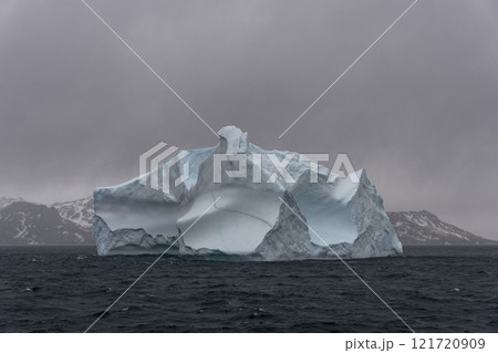 Iceberg drifting off the coast of South Georgia. Antarctica. Iceberg drifting off the coast of South Georgia. Antarctica. 121720909