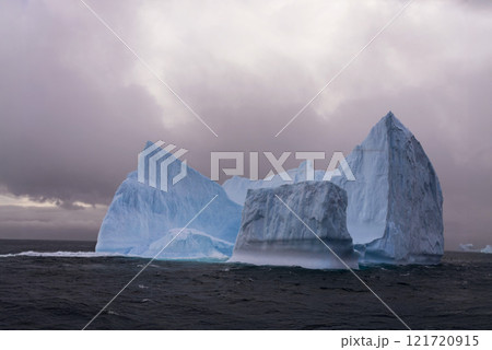 Iceberg drifting off the coast of South Georgia. Antarctica. Iceberg drifting off the coast of South Georgia. Antarctica. 121720915
