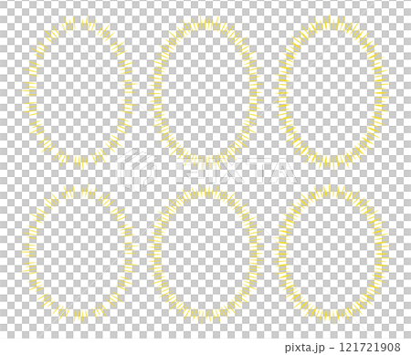 サンバースト・集中線のセット　黄色　yellow sunburst set.　manga flash 121721908