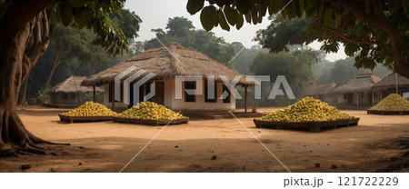 Harvested Apples in a Tropical Village 121722229