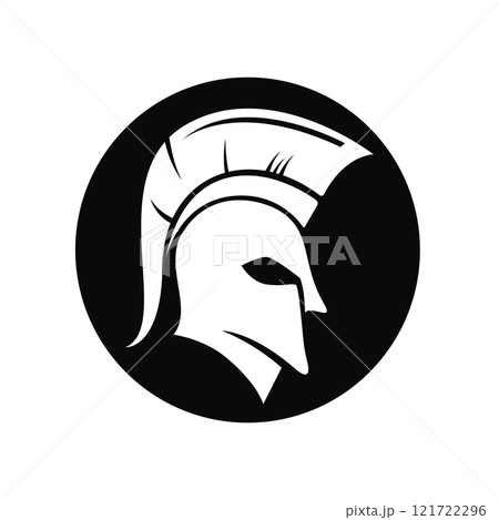 Spartan Helmet Graphic Illustration logo 121722296