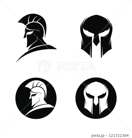 Spartan Helmet Graphic Illustration logo Spartan Helmet Graphic Illustration logo 121722304