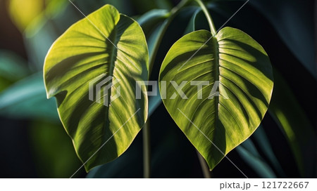 Tropical Leaves on a Bright Background 121722667