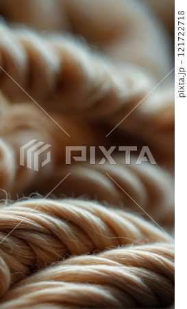 Close-Up of Wool Yarn Skeins 121722718