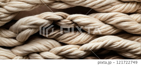 Close-Up of Wool Yarn Skeins 121722749