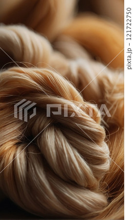 Close-Up of Wool Yarn Skeins 121722750
