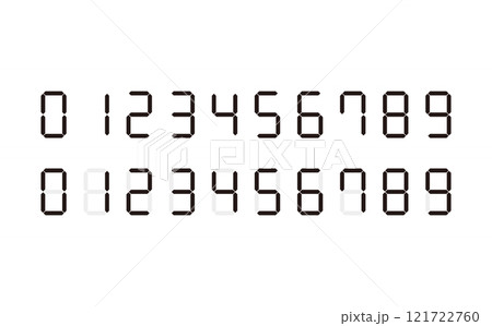 0～9のデジタル数字配列2段 121722760