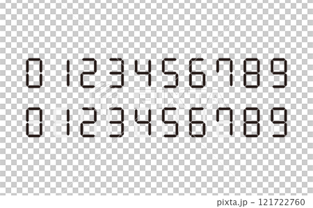 0～9のデジタル数字配列2段 121722760
