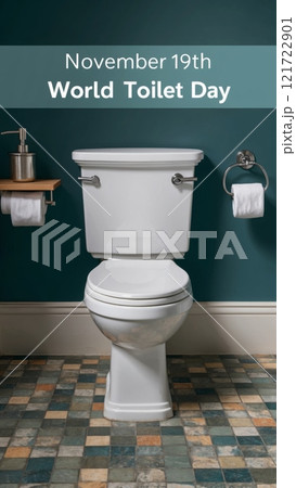 World Toilet Day: Clean and Modern Restroom Interior 121722901