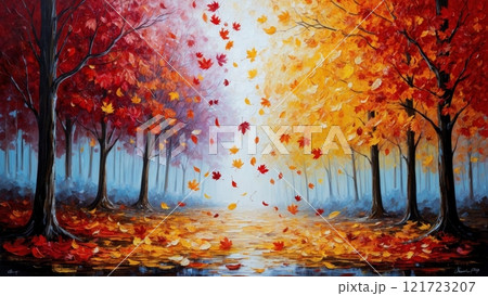 Autumn Dance of Leaves 121723207