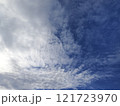 Bright Cloud Layers Against a Deep Blue 121723970