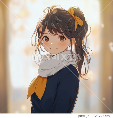 女学生のイラスト 121724369