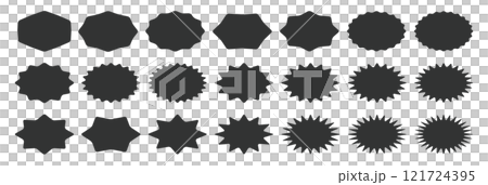 Jagged cushion set Set of sale stickers, starburst labels, Jagged cushion set Set of sale stickers, starburst labels, 121724395