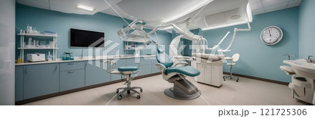 Ultra-modern dental office equipment. 121725306