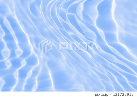 Abstract transparent water shadow surface texture natural ripple on blue background 121725913