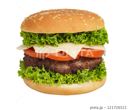 Burger tasty fast food isolated on the white background 121726521