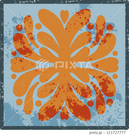 vector floral pattern with bird 121727777