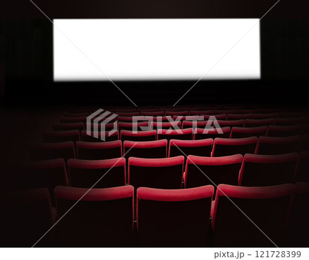 上映前の、誰もいない映画館 121728399