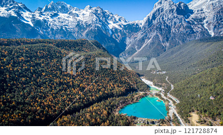 Blue Moon lake near Lijiang Yunnan China Blue Moon lake near Lijiang Yunnan China 121728874