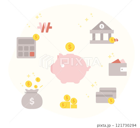A collection of banking and finance icons 121730294