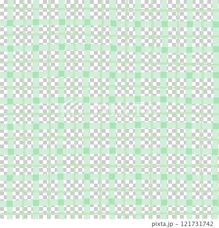 Green Plaid Gingham Hand Drawn Background Pattern 121731742