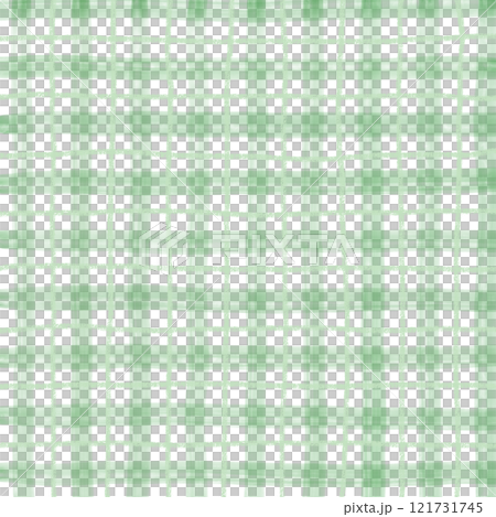 Green Plaid Gingham Hand Drawn Background Pattern 121731745