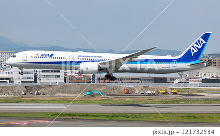 ANA787-10福岡空港アブローチ 121732534