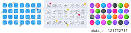 Report, Group and Fast verification line icons. Square, Gradient, Pin 3d buttons. AI, QA and map pin icons. Pack of Timer, Cloud computing, Web report icon. Vector 121732715