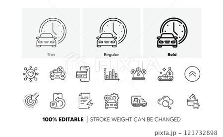 Video conference, Phone message and Cloud computing line icons. Pack of Dating, Online shopping, Diagram graph icon. Targeting, Truck transport, Book car pictogram. Car service. Line icons. Vector Video conference, Phone message and Cloud computing line icons. Pack of Dating, Online shopping, Diagram graph icon. Targeting, Truck transport, Book car pictogram. Car service. Line icons. Vector 121732898