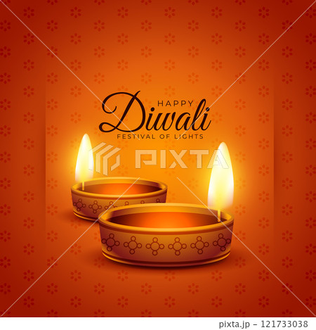 festival of light happy diwali realistic diya design festival of light happy diwali realistic diya design 121733038