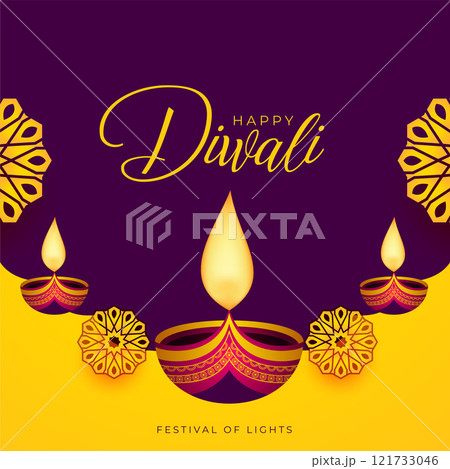 traditional happy diwali decorative card design traditional happy diwali decorative card design 121733046