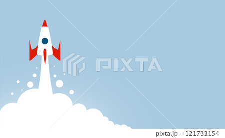 flying rocket background with text space flying rocket background with text space 121733154
