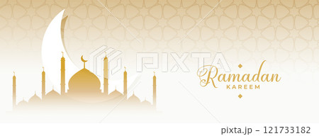 ramadan kareem eid moon and mosque islamic banner design 121733182