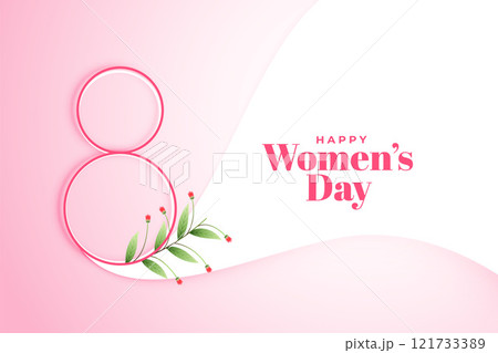 march 8th happy womens day poster design background 121733389