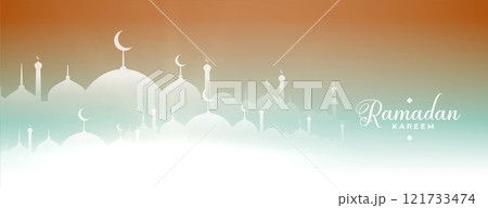 ramadan kareem mosque banner design 121733474