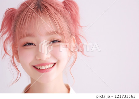 ヘアカラーした美しい女性「AI生成画像」 121733563