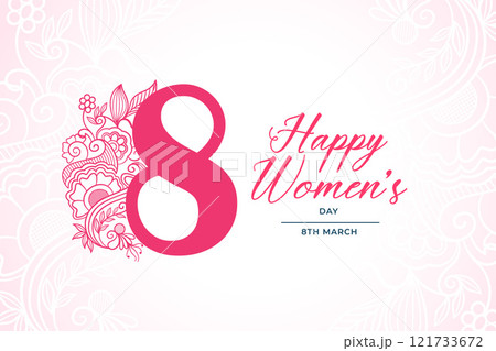 decorative happy womens day 8th march background decorative happy womens day 8th march background 121733672