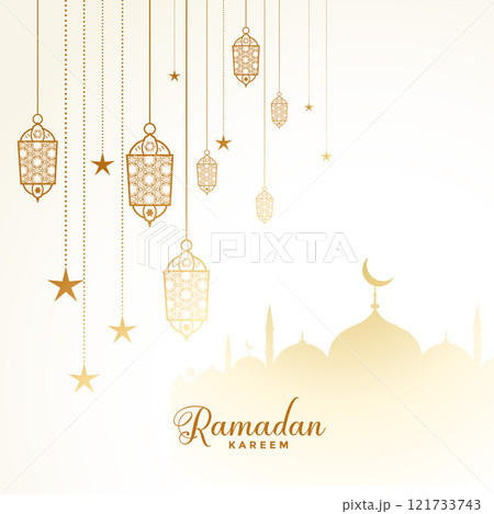 islamic ramadan kareem eid festival card design 121733743