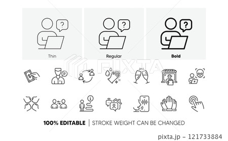 Cursor, Squad and Pay money line icons. Pack of User communication, Support, Cyber attack icon. Communication, Voicemail, Champagne glasses pictogram. Valet servant, Delivery market, Work home. Vector Cursor, Squad and Pay money line icons. Pack of User communication, Support, Cyber attack icon. Communication, Voicemail, Champagne glasses pictogram. Valet servant, Delivery market, Work home. Vector 121733884