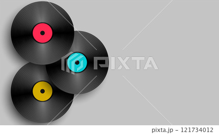 realistic music vinyl background design 121734012