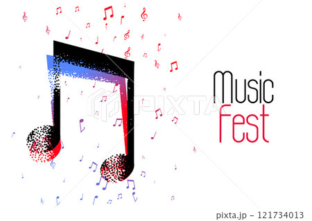 nice music notes background design 121734013