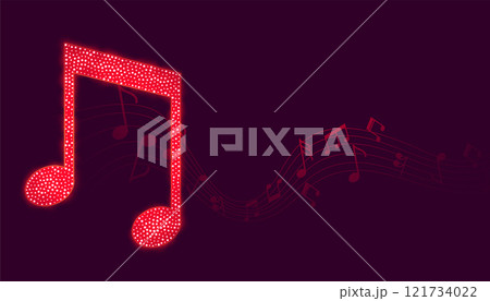 music notes background with sound wave music notes background with sound wave 121734022