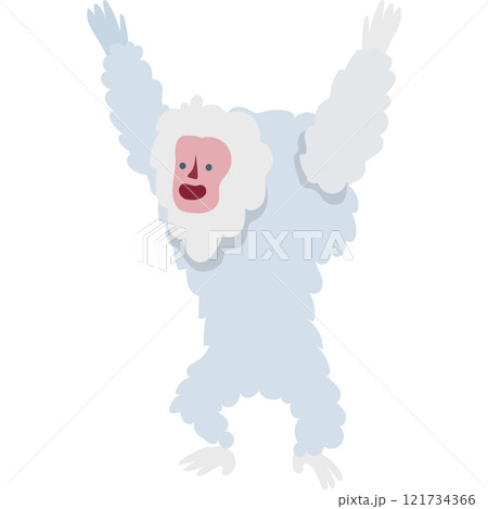 Virtual reality icon vector yeti monster character Virtual reality icon vector yeti monster character 121734366