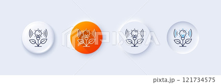 Incubator line icon. Neumorphic, Orange gradient, 3d pin buttons. Incubate business sign. Startup technology symbol. Line icons. Neumorphic buttons with outline signs. Vector Incubator line icon. Neumorphic, Orange gradient, 3d pin buttons. Incubate business sign. Startup technology symbol. Line icons. Neumorphic buttons with outline signs. Vector 121734575