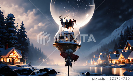 異世界のクリスマスの風景　AI画像 121734730