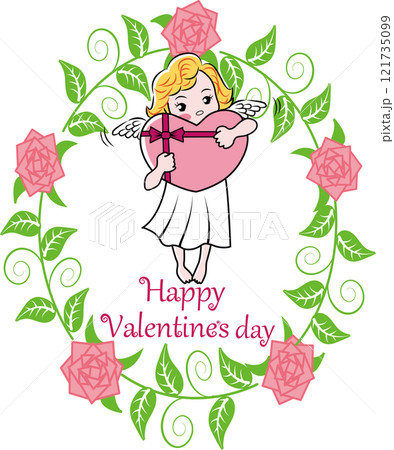 バレンタインデーの天使のイラスト 121735099